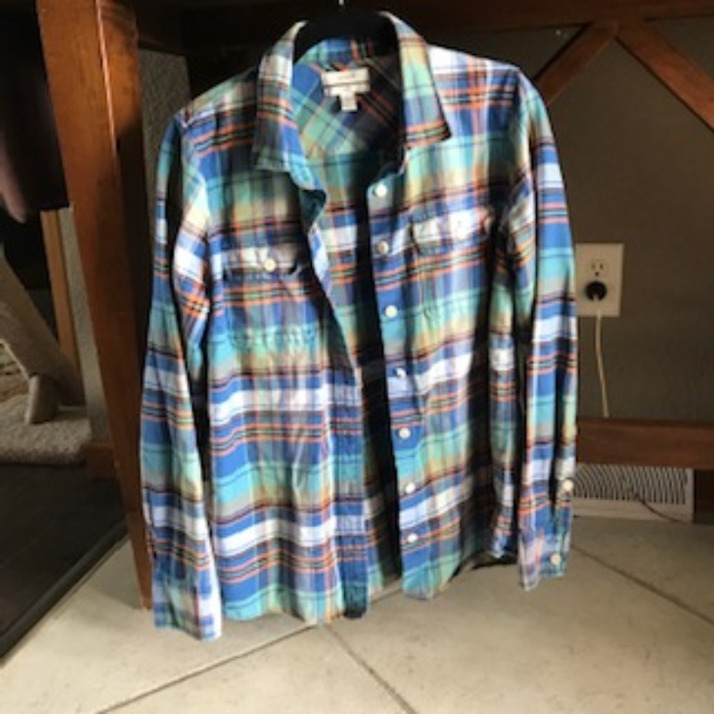 J. Crew Plaid Top (size Small)
